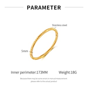 Goldfarbene Armreifen aus Edelstahl der Simple-Serie h5 Bild2