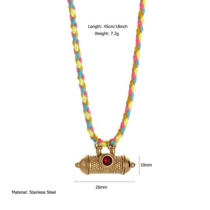 1 Pair Romantic Series Classic Sun/Moon Stainless Steel   Gold Color  Women's Pendant Necklaces h5 Picture2