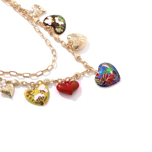 Retro Heart Alloy Layered Necklaces h5 Picture4