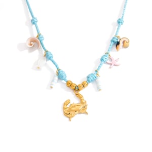 Oceanic Stainless Steel Gold Color Pendant Necklaces h5