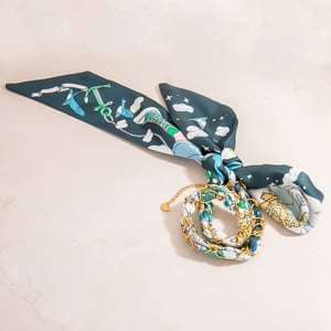 1 Piece Flower Silk Scarf Bracelet h5 Picture5