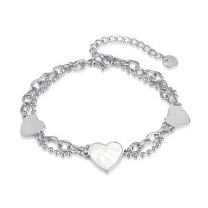 Sweet Heart Edelstahl Goldfarben Charm Armbänder h5