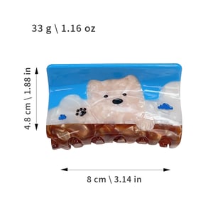 1 Piece Cute Cartoon Dog Acetate Women's Hair Claws h5 Picture5