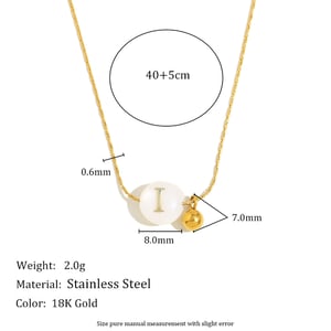 Elegant Alphabet DIY Stainless Steel Women's Necklaces h5 Picture4