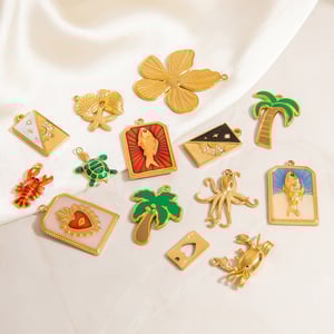 Vivid Fish Stainless Steel Gold Color Women's Pendants h5 Picture3