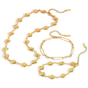 1 Piece Simple CroissantStainless Steel Gold Color Women's Charm Bracelets h5 Picture11