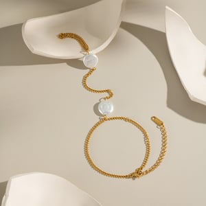 Stainless Steel Gold Color Finger Chain h5 Picture2