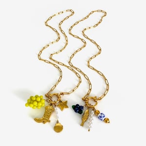1 Piece Grape Stainless Steel Gold Color Pendant Necklace h5 Picture6