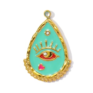 1 Piece Simple Series DIY Droplet Stainless Steel Gold Color Women's Pendants h5