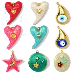 1 Piece DIY Droplet Stainless Steel Gold Color Women's Pendants h5 Picture4