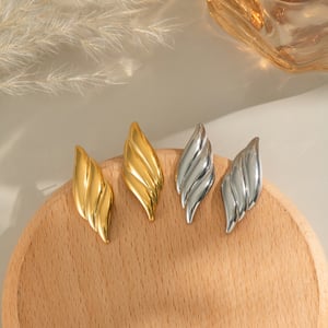 1 Pair Stainless Stainless Steel Gold Color Stud Earrings h5 Picture4