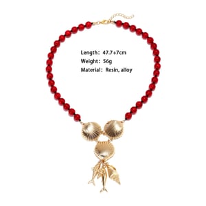 1 Piece Fish Alloy Beaded Necklace h5