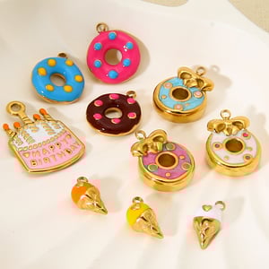 Sweet Geometric Stainless Steel  Gold Color Pendants h5 Picture2