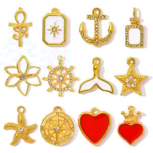 1 Piece Simple Series DIY Heart Stainless Steel Gold Color Women's Pendants h5 Picture3