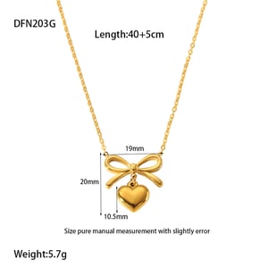 Sweet Heart Stainless Steel  Gold Color  Women's Pendant Necklaces h5