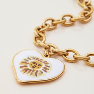 1 Piece Classic Series Paint Sun Stainless Steel Gold Color Women's Pendant Necklaces h5 Picture6