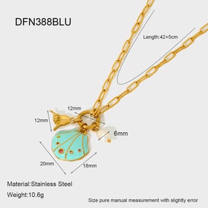 1 Pair Romantic Series Vacation Turtle Stainless Steel Women's Necklaces h5 