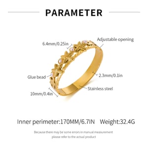 Braccialetti da donna color oro in acciaio inossidabile a forma di stella marina, 1 pezzo h5 Immagine2