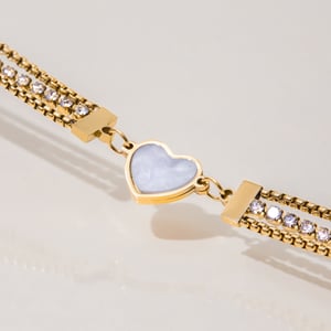 1 Piece Gorgeous Series Elegant Heart Stainless Steel Gold Color Women's Pendant Necklaces h5 Picture7