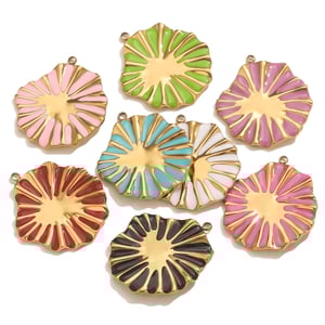 1 Piece DIY Flower Stainless Steel Women's Pendants h5 Picture5