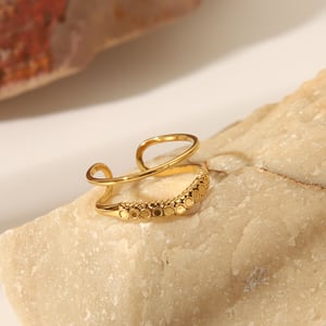 1 Stück minimalistische Ringe aus Edelstahl in Goldfarbe h5 Bild3