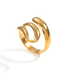 1 Piece Stainless Steel Gold Color Minimalist Ring h5 Picture5