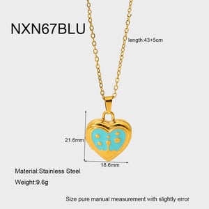 Sweet Heart Stainless Steel   Gold Color  Women's Pendant Necklaces h5