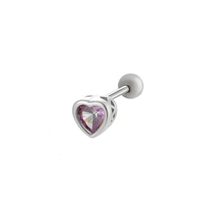 1 Piece Classic Heart Copper Zircon Women's Piercing Earrings h5