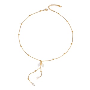 1 Piece Stainless Steel  Gold Color Moon Pendant Necklaces h5 Picture5
