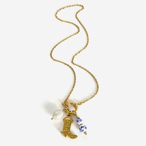 1 Piece Boots Stainless Steel Gold Color Pendant Necklace h5 Picture5