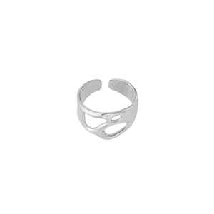 1 Piece Simple Series Classic Geometric Stainless Steel Gold Color Statement Rings h5 