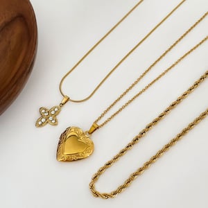 1 Piece Heart Stainless Steel Gold Color Pendant Necklace h5 Picture4