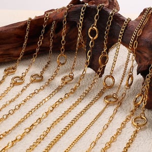 1 Piece Simple Stainless Steel Gold Color DIY Charm Bracelet h5 Picture3