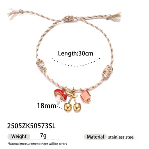 1 Piece Cute Cherry Charm Bracelets h5