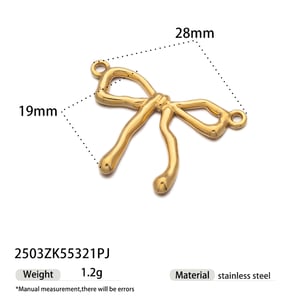 1 Piece Stainless Steel Gold Color DIY Pendants h5
