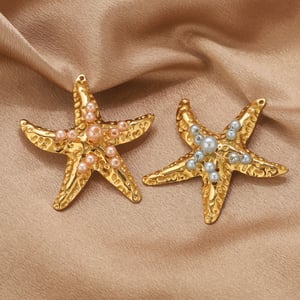 1 Piece DIY Starfish Stainless Steel Women's Pendants h5 Picture2