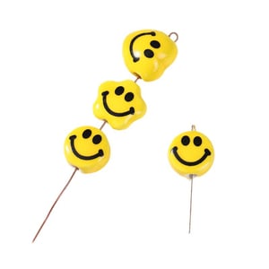1 Piece Simple Series Cute Smiling Face Ceramics Jewelry Beads h5 Picture5