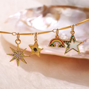 1 Piece Simple Stainless Steel Gold Color DIY Pendant h5 Picture3