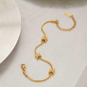 1 Piece Star Stainless Steel Gold Color Women's Chain Bracelets h5 Picture6