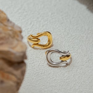 1 stuk moderne serie persoonlijkheid geometrische roestvrij staal goudkleurige minimalistische ringen h5 Afbeelding5