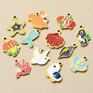 1 Piece Romantic Series DIY Animal Stainless Steel Gold Color Women's Pendants h5 Picture5