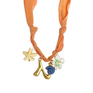 Collier pendentif en acier inoxydable pour femme, série romantique, motif lettre naturelle h5