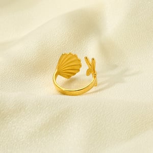Romantic Series Vacation Turtle Stainless Steel  Women's Adjustable Rings h5 Picture4