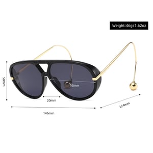 1 Pair Simple Series Punk Solid Color Metal Women's Sunglasses h5 Picture4