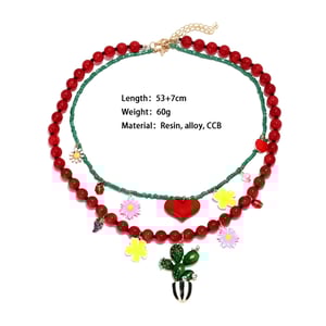 1 Set Flower Beaded Necklaces h5