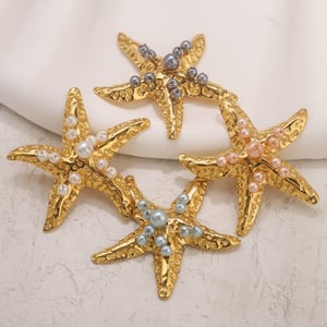1 Piece DIY Starfish Stainless Steel Women's Pendants h5 Picture3