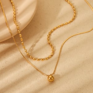 1 Pair Simple Series Daily Geometric Stainless Steel  Women's Layered Necklaces h5 Picture3