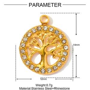 1 Piece Simple Series DIY Star Stainless Steel Gold Color Women's Pendants h5 Picture2
