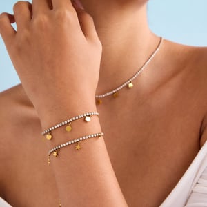 1 Piece Shining Star Stainless Steel Gold Color Women's Pendant Necklaces h5 Picture5