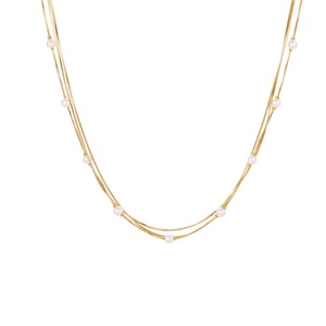 Elegant Stainless Steel Gold Color Women's Chain Necklaces h5 Picture5